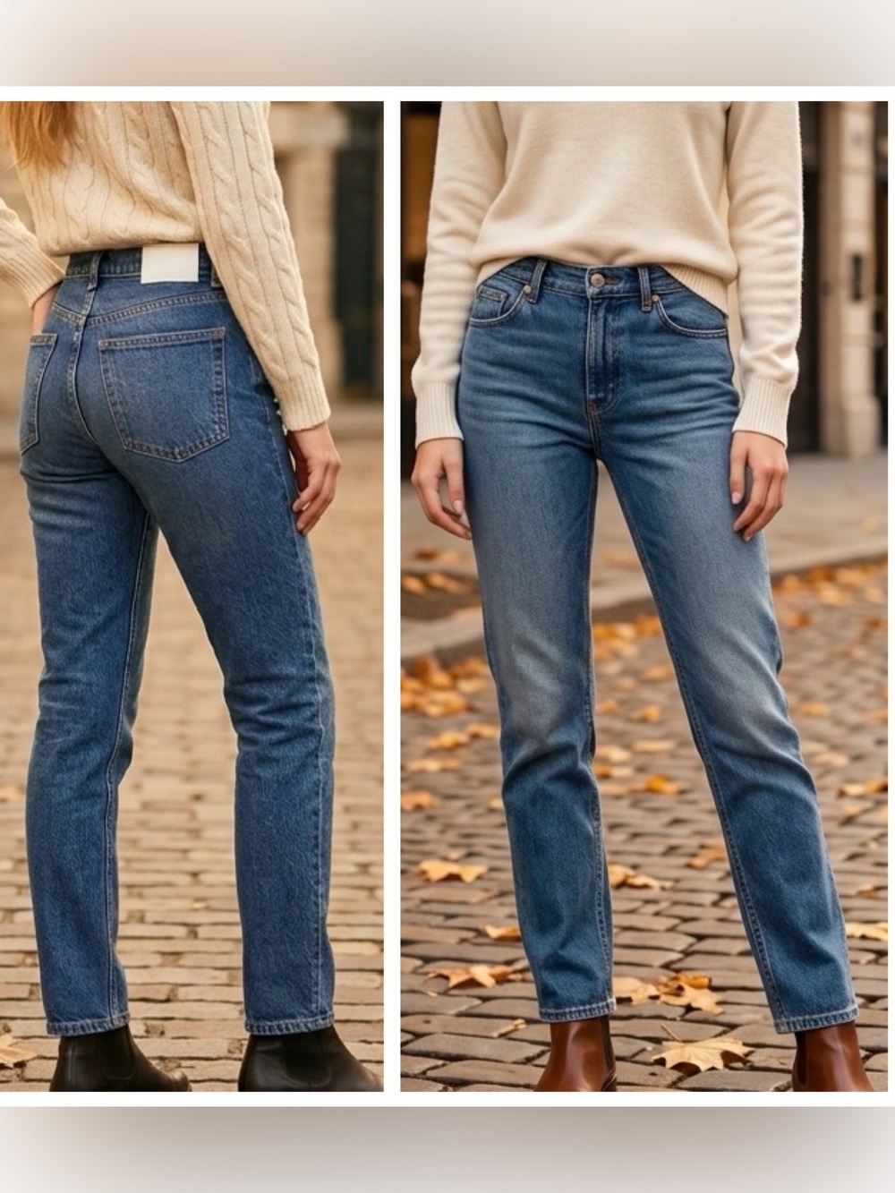 Re/Done Women’s Sz 27 90’s High-Rise Cropped Straight Ankle Jeans in Denim Blue
